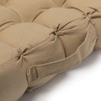Quilted 9 Button Seat Pad Cushion Booster 100% Cotton Cover 45cm Square - British D'sire
