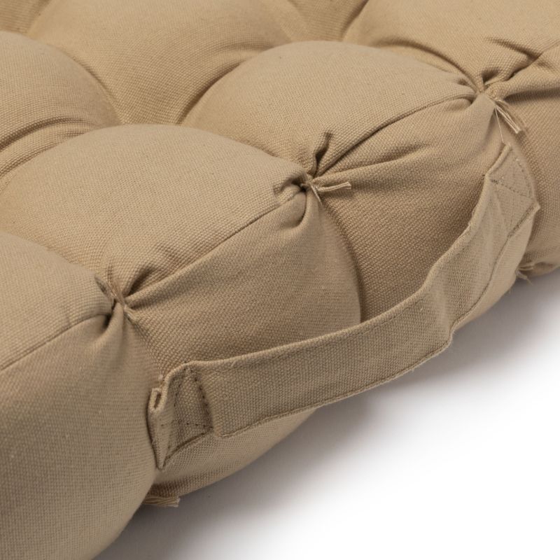 Quilted 9 Button Seat Pad Cushion Booster 100% Cotton Cover 45cm Square - British D'sire