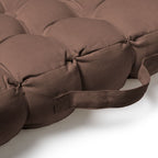 Quilted 9 Button Seat Pad Cushion Booster 100% Cotton Cover 45cm Square - British D'sire
