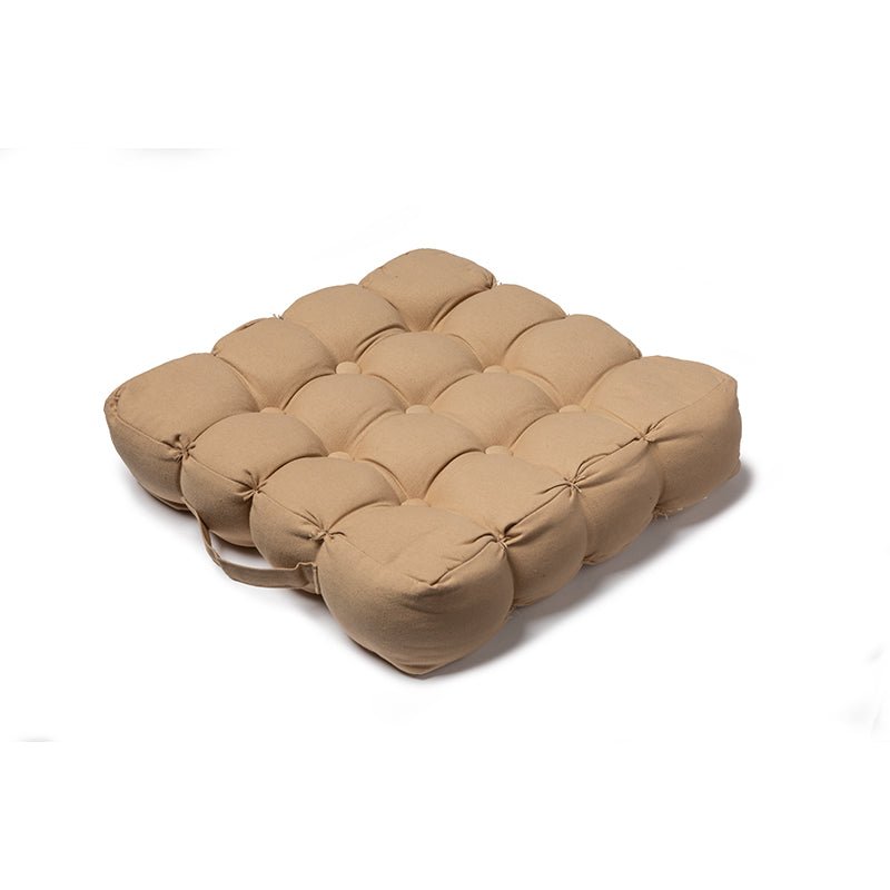Quilted 9 Button Seat Pad Cushion Booster 100% Cotton Cover 45cm Square - British D'sire