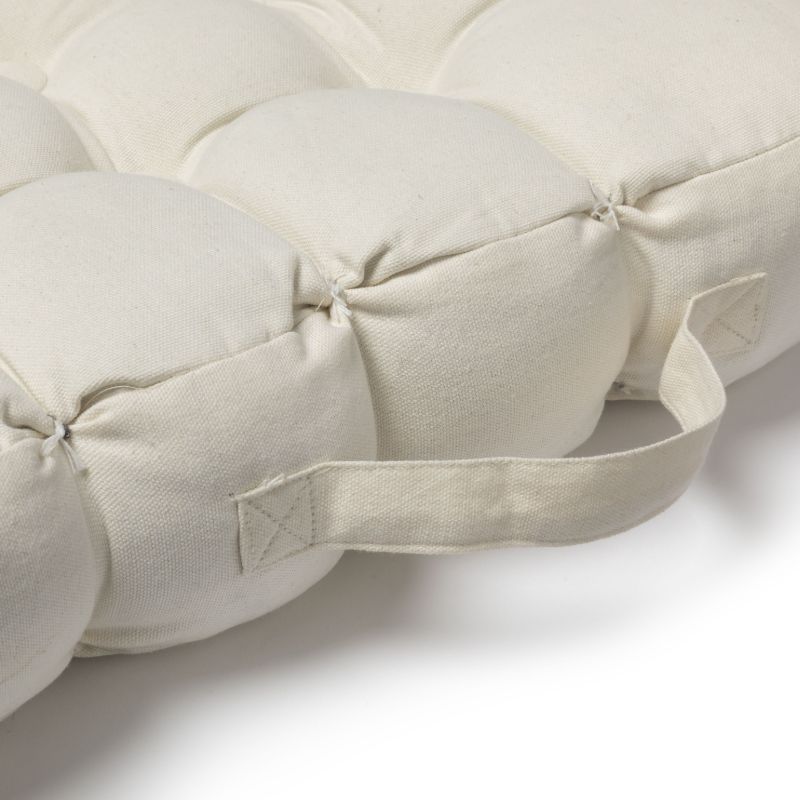 Quilted 9 Button Seat Pad Cushion Booster 100% Cotton Cover 45cm Square - British D'sire
