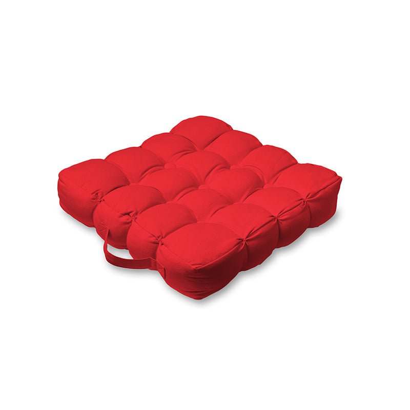 Quilted 9 Button Seat Pad Cushion Booster 100% Cotton Cover 45cm Square - British D'sire