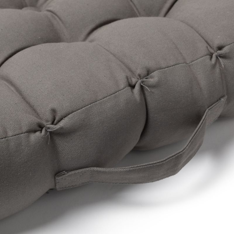 Quilted 9 Button Seat Pad Cushion Booster 100% Cotton Cover 45cm Square - British D'sire