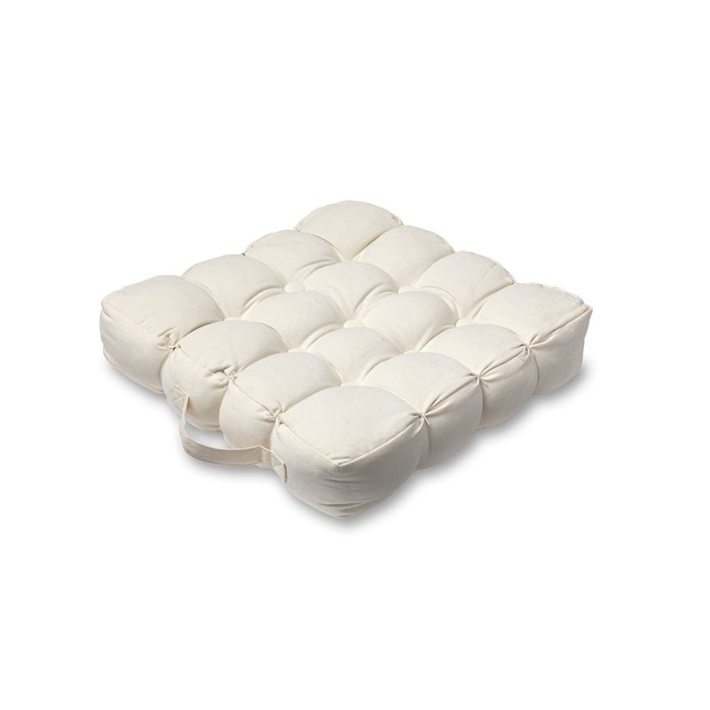 Quilted 9 Button Seat Pad Cushion Booster 100% Cotton Cover 45cm Square - British D'sire