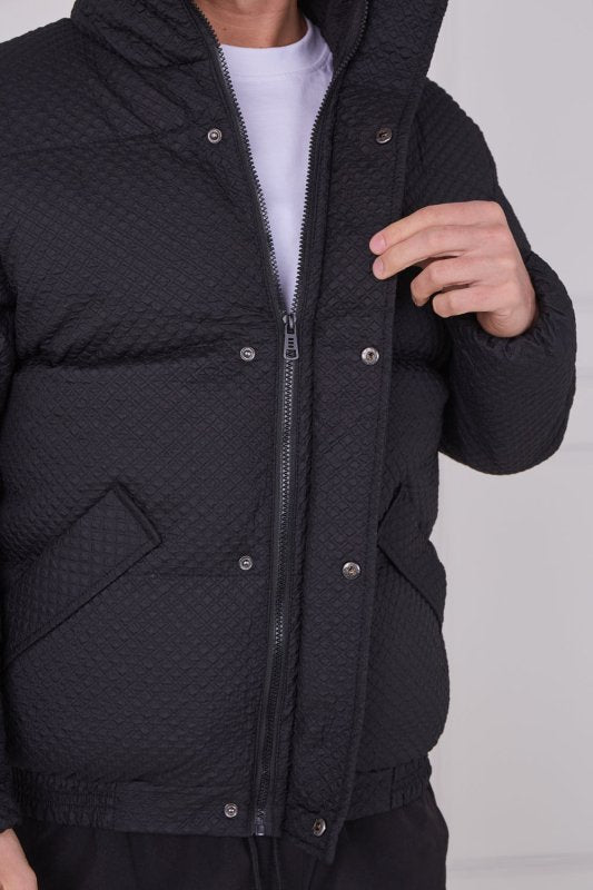 Quilted Puffer Jacket – Zip & Button Fasten - jacket - British D'sire