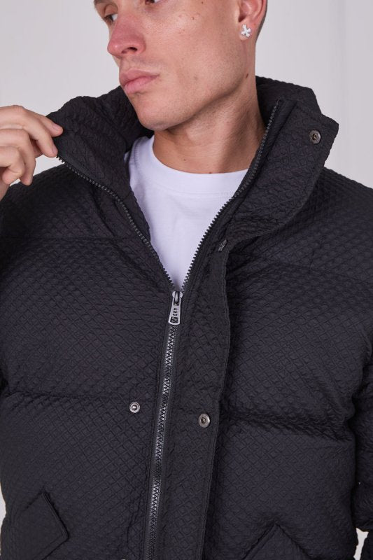 Quilted Puffer Jacket – Zip & Button Fasten - jacket - British D'sire