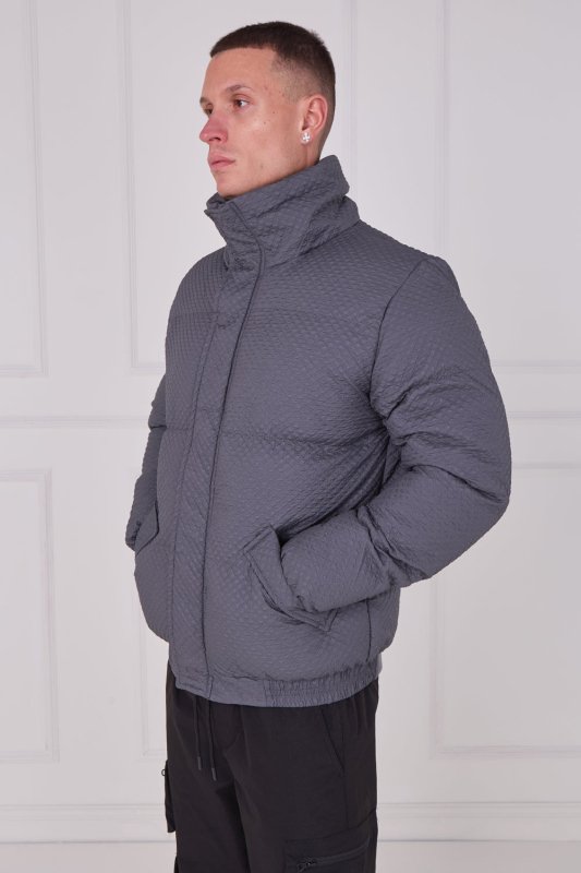 Quilted Puffer Jacket – Zip & Button Fasten - jacket - British D'sire