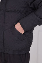 Quilted Puffer Jacket – Zip & Button Fasten - jacket - British D'sire