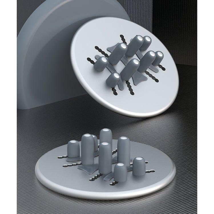 R-JUST BJ15 Aluminum Alloy Adjustable Magnetic Multi-function Disc Data Cable Storage Fixed Base Mobile Phone Laptop Bracket(Silver Gray) Secondary image