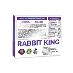 RABBIT KING Powerful Results for Male Performance 30 Tablets- 1 Tablet @ 1000mg - Vitamins & Supplements - British D'sire