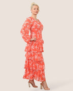 Radiance Ruffle Maxi Dress – Floral Elegance for Every Occasion - British D'sire