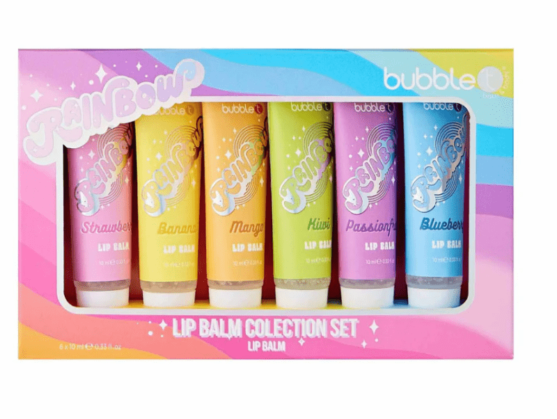 Rainbow Lip Balm Collection Set – 6 Fruity Flavours - Bath & Body Gift Sets - British D'sire Main image