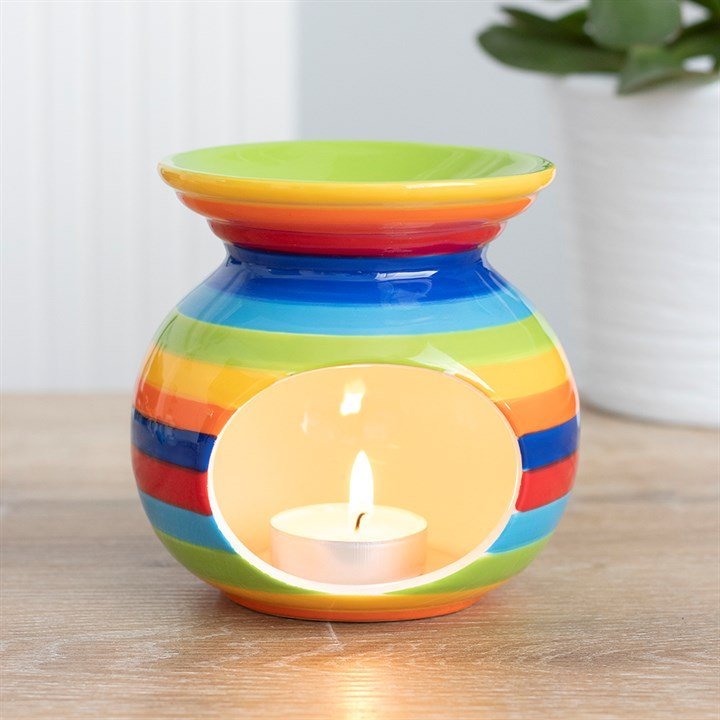 Rainbow Stripe Oil Burner - British D'sire