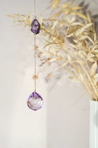 Raw Amethyst Crystal Window Suncatcher - Suncatchers - British D'sire