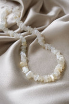 Raw Moonstone Chip Collar Necklace - Necklaces - British D'sire
