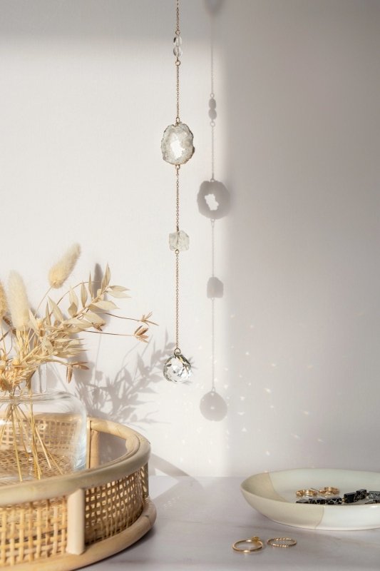 Raw Quartz Crystal Window Suncatcher - Suncatchers - British D'sire