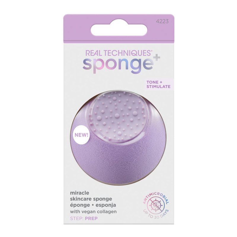 Real Techniques Miracle Skin Sponge: Tone + Stimulate - Makeup Sponges - British D'sire Main image