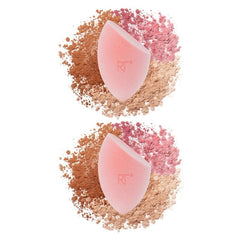 Real Techniques New Foam Technology Miracle Powder Sponge for Even Powder Application, 2 Pack - Makeup Sponges - British D'sire