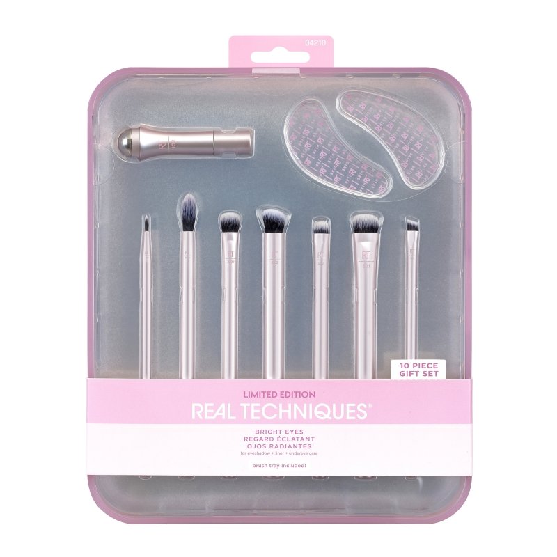 Real Techniques Pink Limited Edition Bright Eyes 10 piece Eye Makeup Brush Set - Makeup Brushes - British D'sire