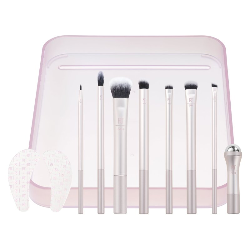 Real Techniques Pink Limited Edition Bright Eyes 10 piece Eye Makeup Brush Set - Makeup Brushes - British D'sire