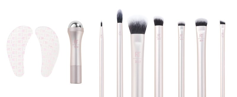 Real Techniques Pink Limited Edition Bright Eyes 10 piece Eye Makeup Brush Set - Makeup Brushes - British D'sire