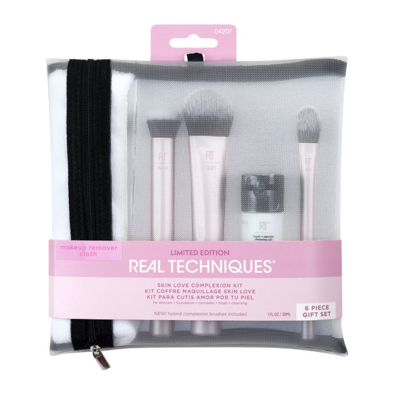 Real Techniques Pink Limited Edition Skin Love Complexion Kit - Makeup Brushes - British D'sire