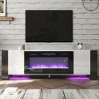 Recessed Electric Fireplace TV Stand with Remote Control - Electric Fireplace TV Stand - British D'sire