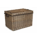 Rectangular Rope Handled Wicker Log Basket - Log Baskets - British D'sire