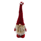 Red and Beige Fabric Gonk Christmas Ornament - Christmas Decor - British D'sire