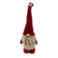 Red and Beige Fabric Gonk Christmas Ornament - Christmas Decor - British D'sire