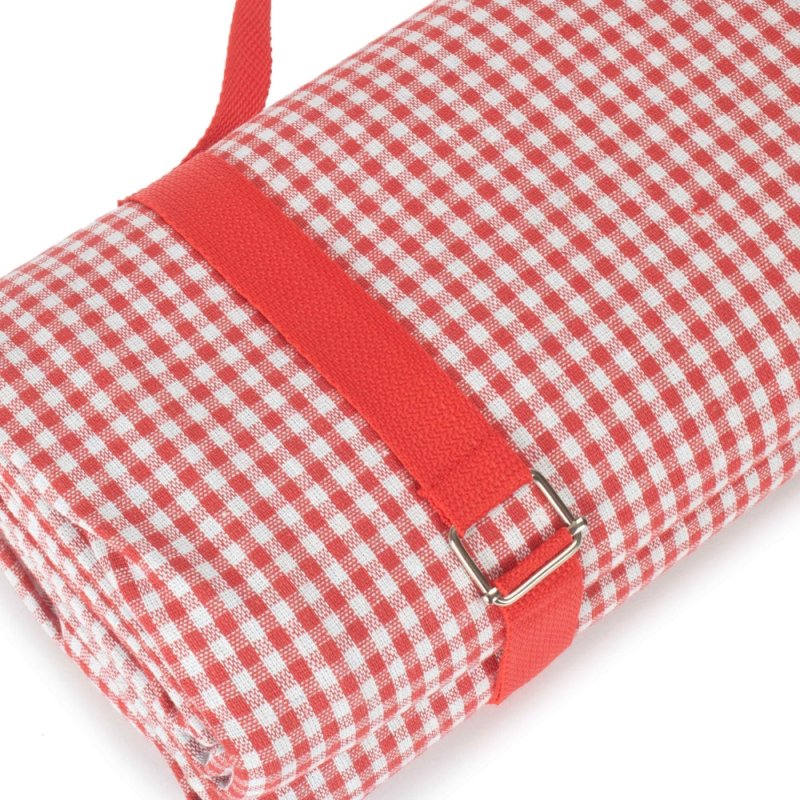 Red and White Gingham Picnic Blanket - Picnic Accessories - British D'sire