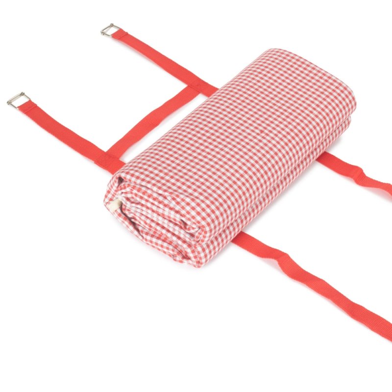 Red and White Gingham Picnic Blanket - Picnic Accessories - British D'sire