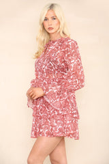 Red Floral Mini Dress - mini dress - British D'sire