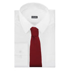 Red Knitted Silk Tie - All Products - British D'sire