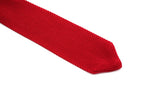 Red Knitted Silk Tie - All Products - British D'sire