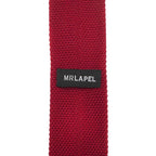Red Knitted Silk Tie - All Products - British D'sire