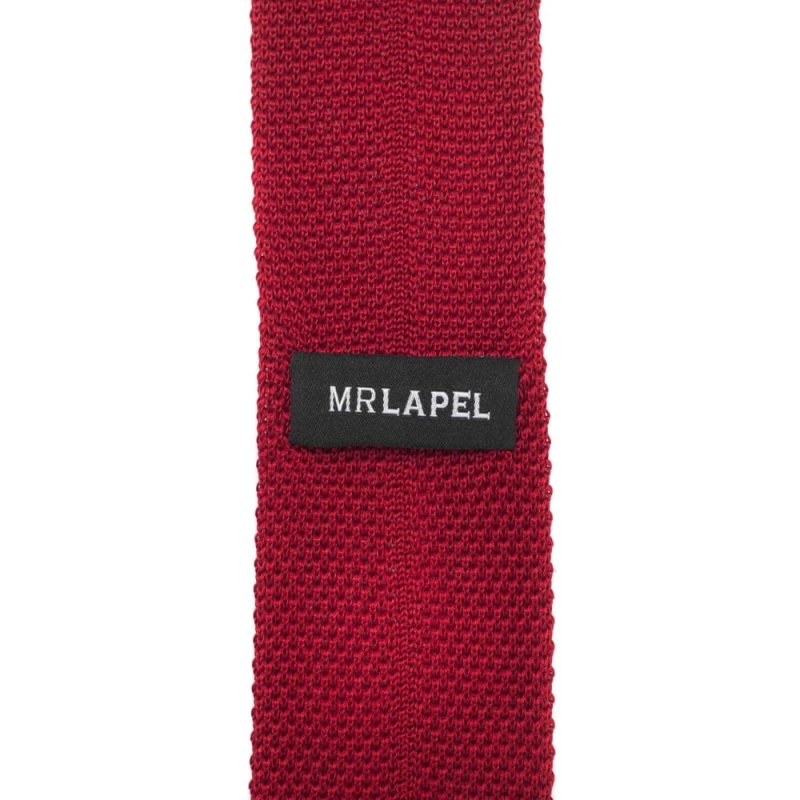 Red Knitted Silk Tie - All Products - British D'sire