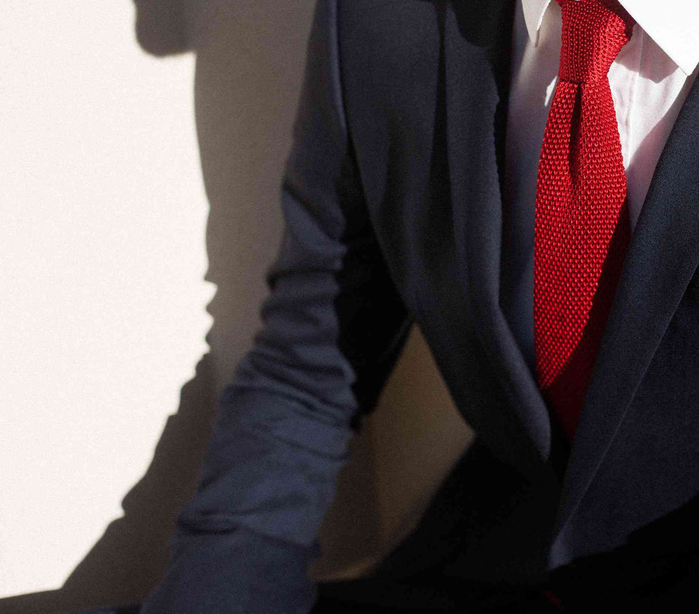 ed knitted tie, knitted necktie, knitted silk tie