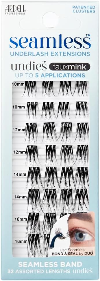 Ardell Seamless Underlash Extensions Refill Faux Mink, False Eyelashes, Vegan Friendly, 32 Assorted Lengths (Pack of 1) Main image