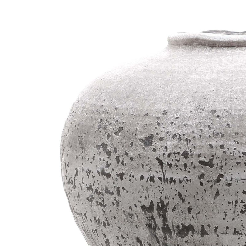 Regola Large Stone Ceramic Vase - White Ceramic Decorative Vase - Vases - British D'sire