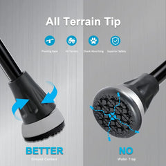 Rehand All Terrain Folding Walking Stick, Walking Sticks for Women & Men, Pivot Tip and Heavy Duty Mobility Aid, Adjustable Walking Stick for Elderly & Ladies - Cane - British D'sire