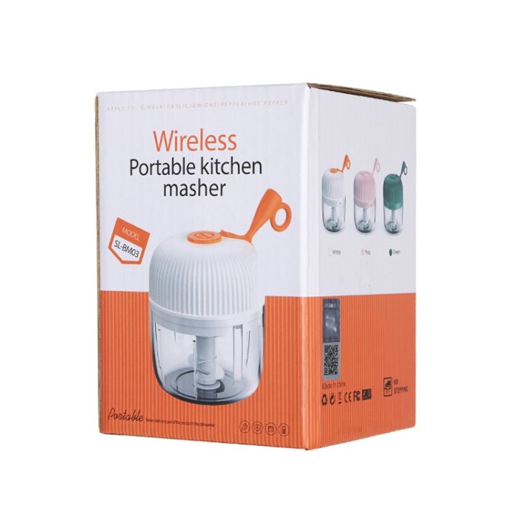 REMAX SL - BM03 Rechew Series Wireless Electric Garlic Stirrer Cordless Portable Food Processor (White) - Blender - British D'sire
