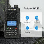 RETEVIS RA89 UV Dual - segment IP68 Waterproof Dual - guard Dual - standby Walkie Talkie(US Frequency 144 - 148/420 - 450MHz) - British D'sire