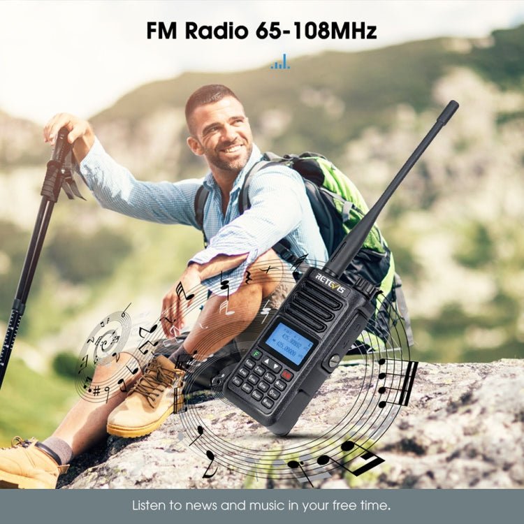 RETEVIS RA89 UV Dual - segment IP68 Waterproof Dual - guard Dual - standby Walkie Talkie(US Frequency 144 - 148/420 - 450MHz) - British D'sire