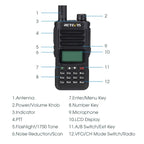 RETEVIS RA89 UV Dual - segment IP68 Waterproof Dual - guard Dual - standby Walkie Talkie(US Frequency 144 - 148/420 - 450MHz) - British D'sire