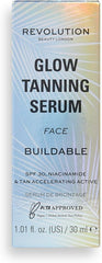Revolution Beauty London, Glowing Face Tan Serum, with SPF30, Self Tan, 30ml - British D'sire