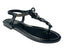 Rhinestone Elastic Ankle Strap Thong Sandals - Sandals - British D'sire