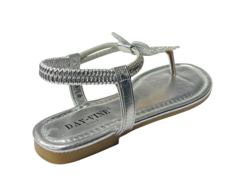 Rhinestone Elastic Ankle Strap Thong Sandals - Sandals - British D'sire