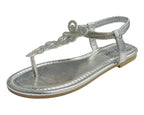 Rhinestone Elastic Ankle Strap Thong Sandals - Sandals - British D'sire