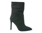 Rhinestone High Stiletto Heel Ankle Boots - Boots - British D'sire